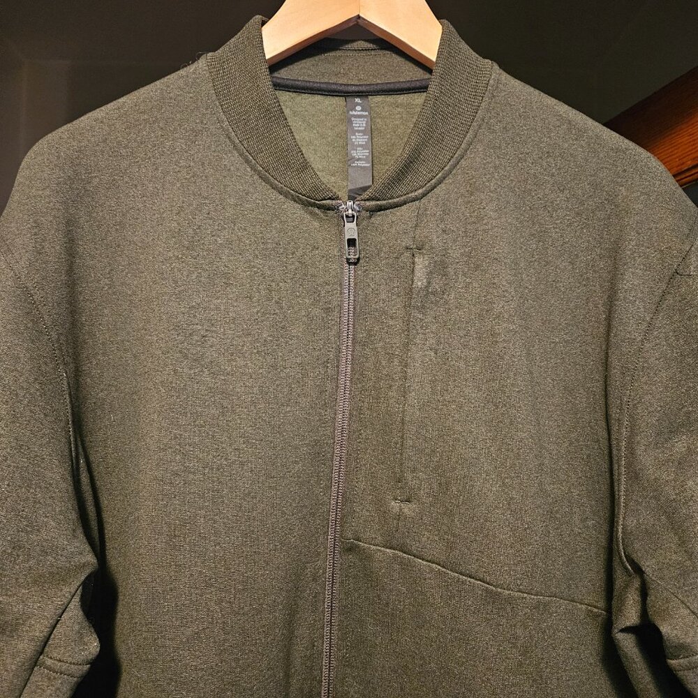 Lululemon Men’s Green Fleece Full Zip Jacket - Size XL